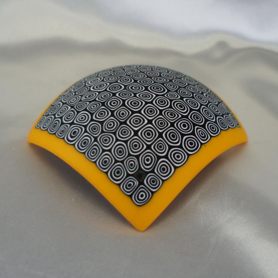ベネチアングラス 角皿 小 約83mm×83mm×高さ22〜35mm ミルフィオーリ