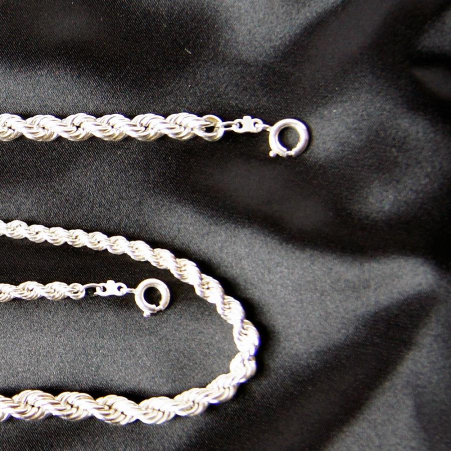 シルバー ネックレス ブレスレット セット スペイン製 フレンチロープ 4 ザインチェーン レディース SILVER925 ギフトの画像