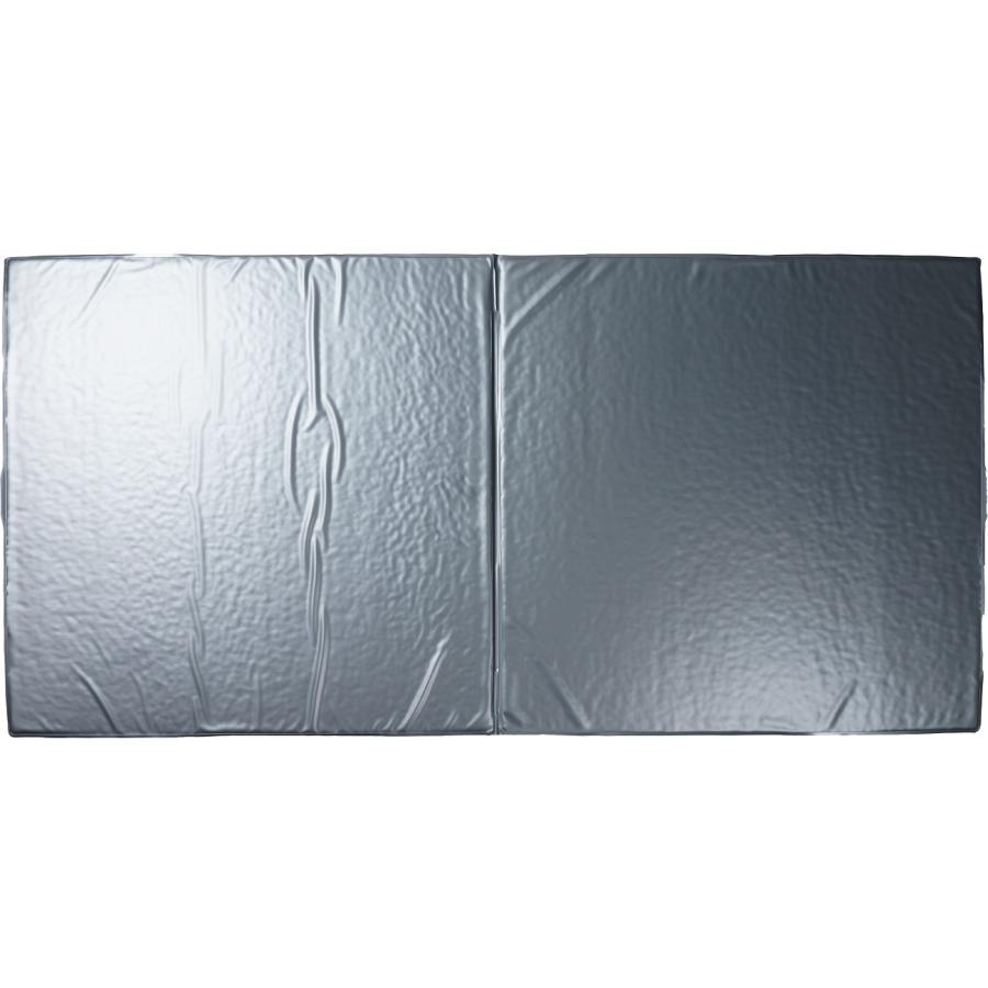 防水 ヨックお風呂のマッサージ用マットB（2ツ折）シルバー 150×75cm