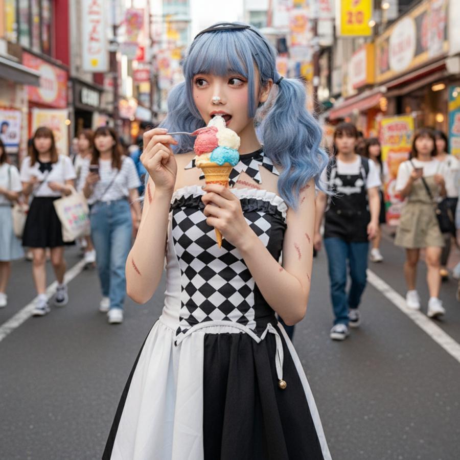 コスプレ ハロウィン 衣装 女性用 ピエロガール クラウン ネックリング