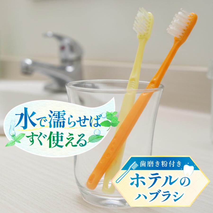 便利 インスタントハブラシ 500本 業務用 粉付き 歯みがき粉付き