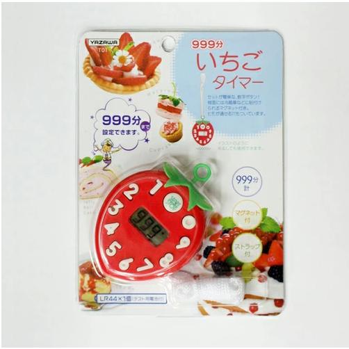 いちごタイマー マグネット × 12個セット 999分 設定可能 定番 ヤザワ