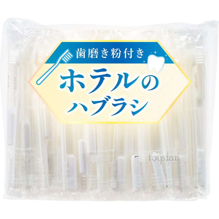 ハミガキ粉 チューブ 3g ホテル歯ブラシ 100本 小分け ハブラシ 