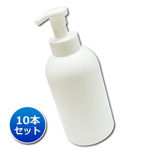 モコモコの泡を作ろう! 泡立てポンプボトル800ml 白 10本セット 容器