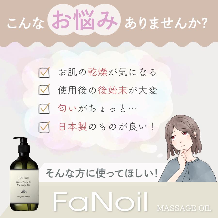 水溶性オイル ボディマッサージ Re:lux ファン ウォーターソルブル