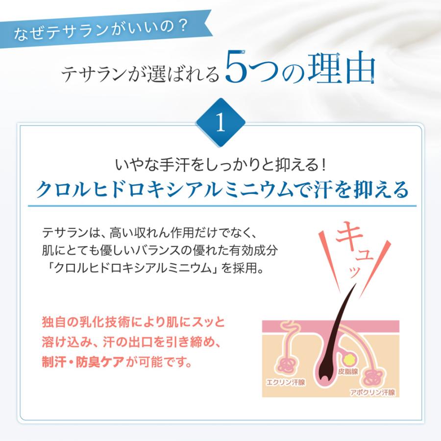 【公式】TESARAN テサラン 手汗 対策 クリーム 手汗止め方 すぐ 発送 医薬部外品 肌にやさしい 25g 防菌 防臭 薬 簡単｜sekai-tuhan｜09