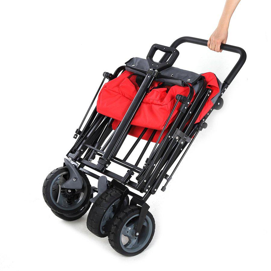 Sekey キャリーカート ワゴン 折り畳み式 耐荷重100kg 幌付き アウトドア 室内 多用途 組み立て不要 1年保証 2色合わせ 赤い Y セキ株式会社 通販 Yahoo ショッピング