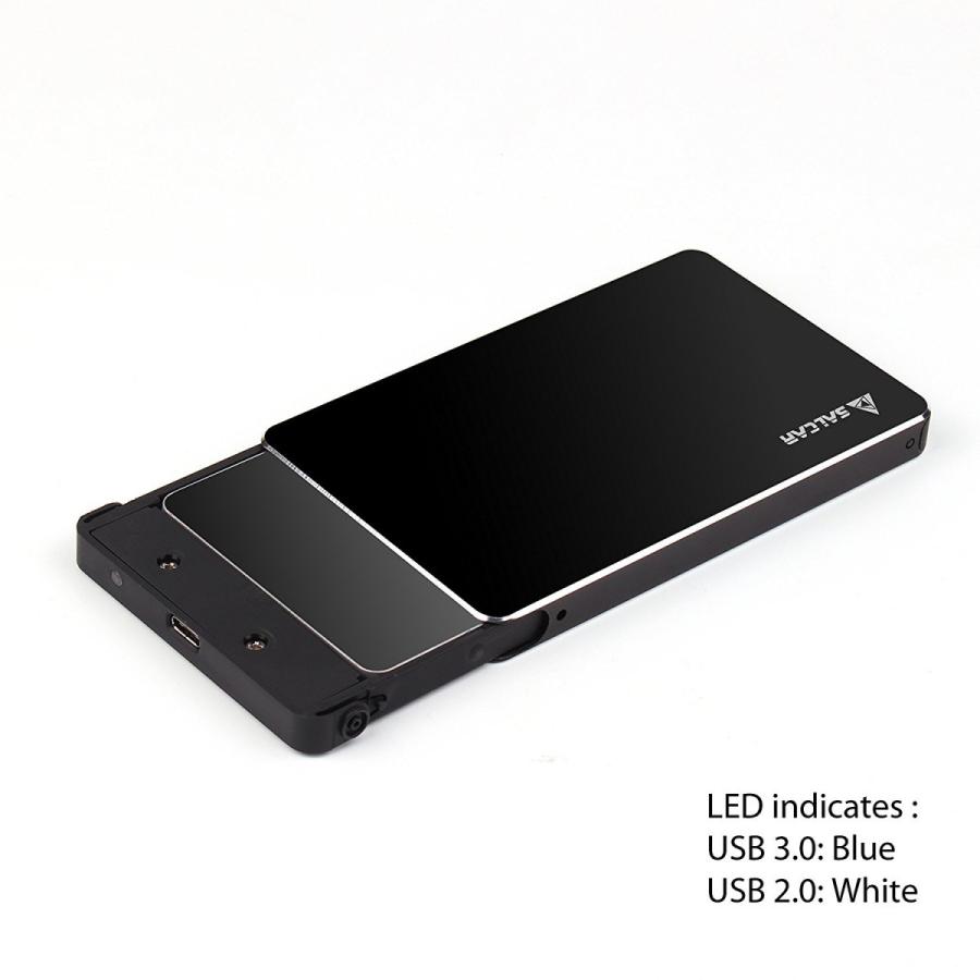 Salcar 2 5インチ 7mm専用 Type C Hdd Ssd ケース Type C To Usb3 0接続 Sataiii対応 Uasp Windows Mac 薄型軽量 工具不要 簡単着脱 アルミ 1年保証 Y セキ株式会社 通販 Yahoo ショッピング
