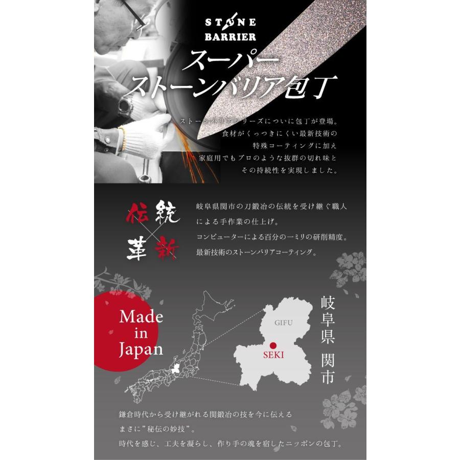 スーパーストーンバリア 180mm 包丁 日本製 レジェンド松下 スーパーストーンバリア 180mm 包丁 日本製 レジェンド松下