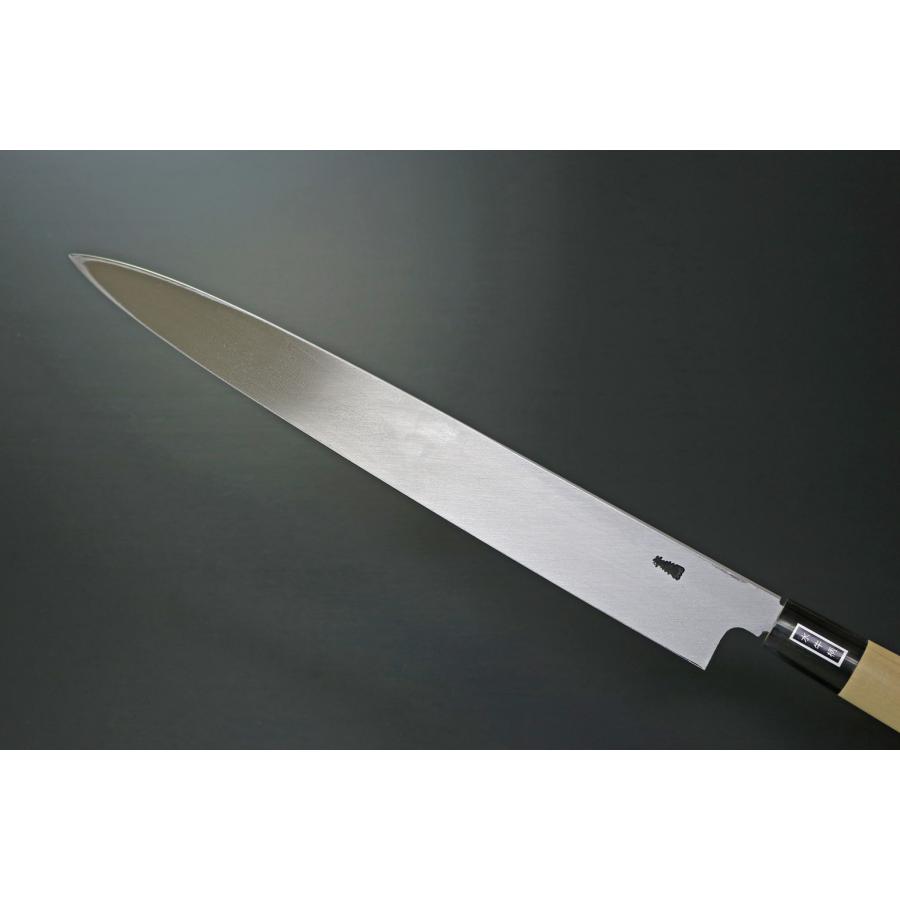G-06 関兼常 本匠 兼正 Gシリーズ 霞研 水牛口付 朴柄 和包丁 柳刃