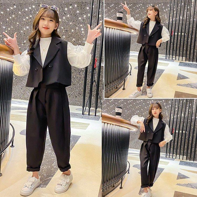 発表会 パンツスーツ 女の子 3点セット pmusuit3 パンツスーツ 女の子