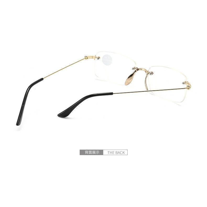 フレームレス スマートフォーカス 遠近両用 老眼鏡 ブルーライトカット
