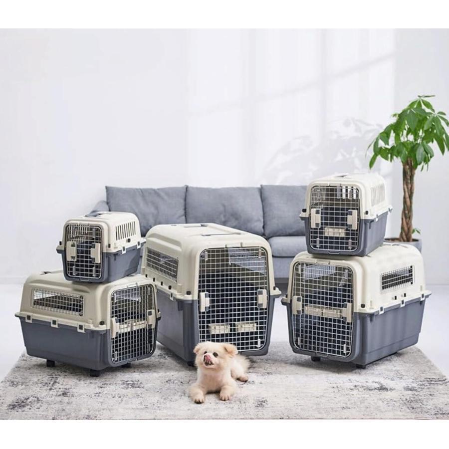 ペットクレートハードキャリー中型犬?大型犬対応犬クレート/猫多頭飼い
