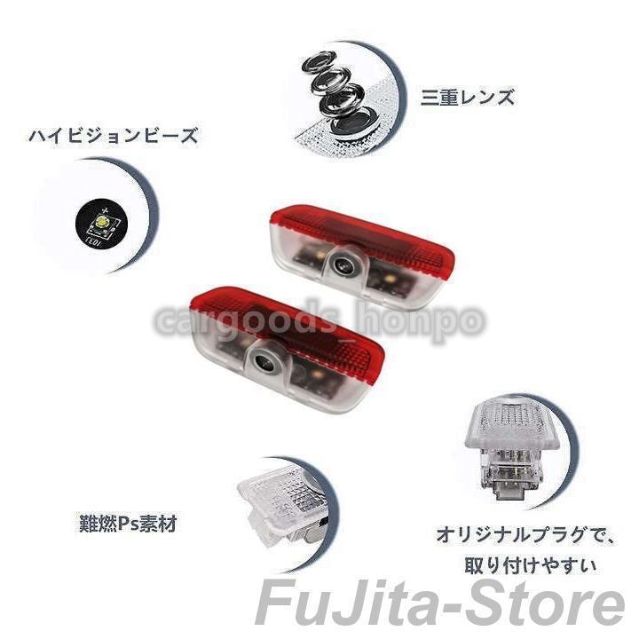 フォルクスワーゲン VW LED カーテシランプ ドア プロジェクター