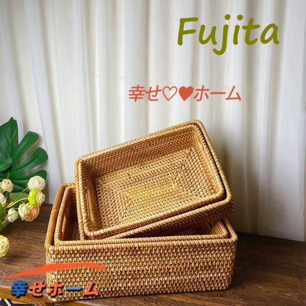 ⭐️かごまとめ売り・籐かご・バスケットカゴ5点 ラタンかご 収納ボックス ラタンバスケット 籐かご スクエア型 手編み
