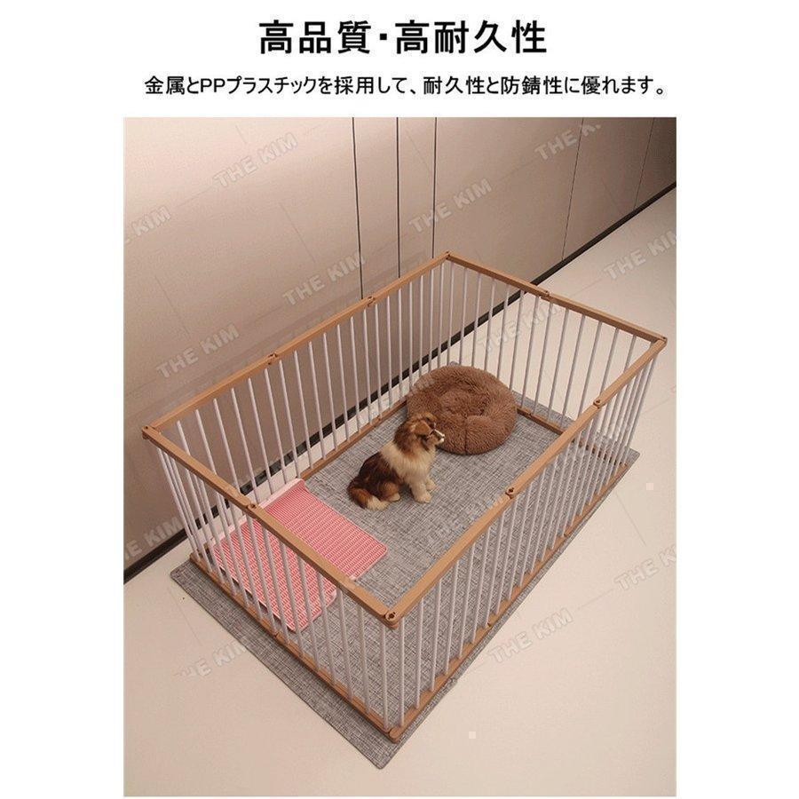 ペットサークル 犬 サークルケージ 小型 ペットフェンス ドア付き 犬ゲージ DIY 広い 屋内 脱走防止柵 屋外 取付け簡単 中型犬 省スペース_3
