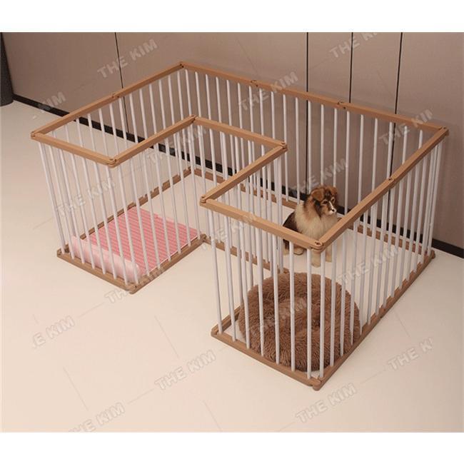 ペットサークル 犬 サークルケージ 小型 ペットフェンス ドア付き 犬ゲージ DIY 広い 屋内 脱走防止柵 屋外 取付け簡単 中型犬 省スペース_9