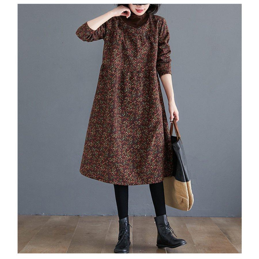 裏起毛 チュニック ワンピース レディース 花柄ワンピース 防寒 ゆったり ロングワンピース 膝丈 ゆったり 40代 あったか ロング 秋冬 冬 体型カバー ボア Gu Lyq2380 Zy 良品店ヤフーショップ 通販 Yahoo ショッピング