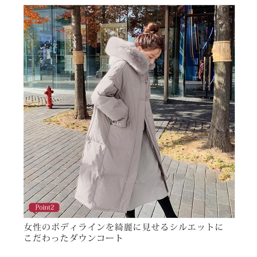 MOGA ロングダウンコート レッキスファー ベージュ L MOGA ロングダウンコート レッキスファー ベージュ L