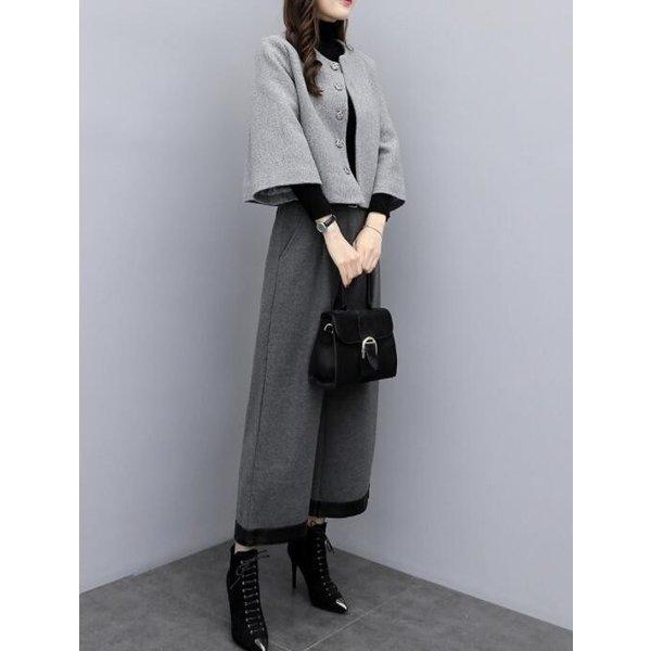 セットアップ レディース フォーマル 秋 冬 パンツスーツ ガウチョ