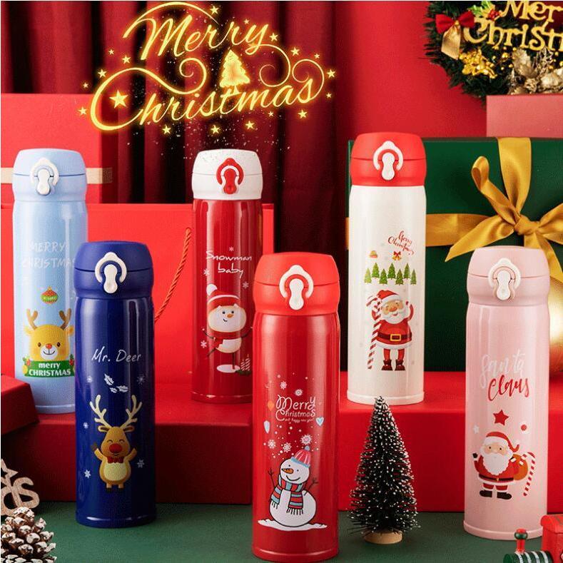 水筒 魔法瓶 クリスマス水筒 ボトル 450ml 直飲み クリスマス