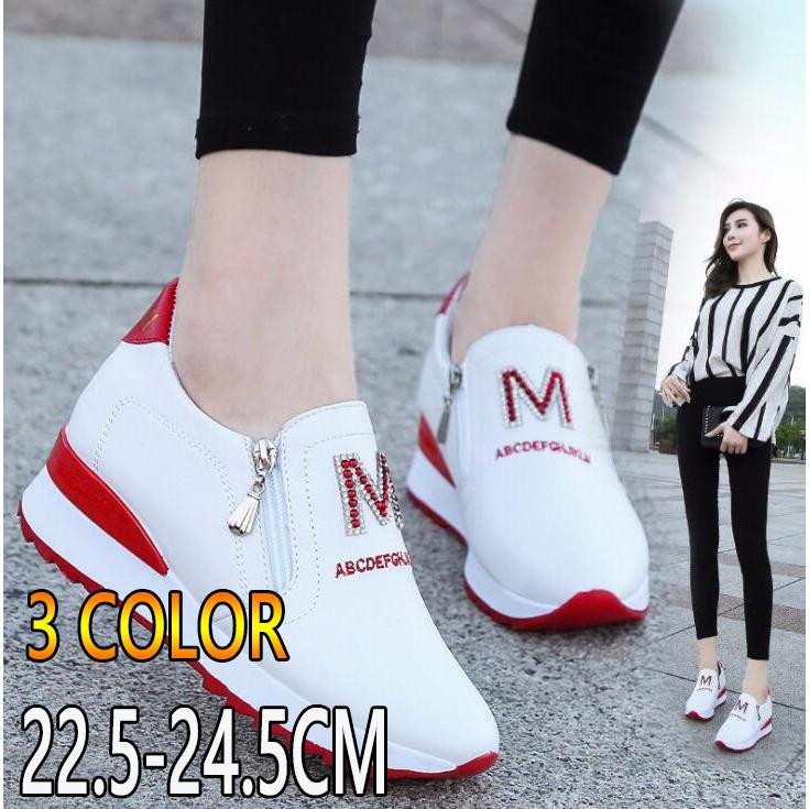 レディース 厚底スニーカー 可愛い 美脚 身長アップ ダイエットシューズ ヒールスニーカー レディース ハイカット 黒 靴 ホワイト スニーカー Seki 良品店ヤフーショップ 通販 Yahoo ショッピング