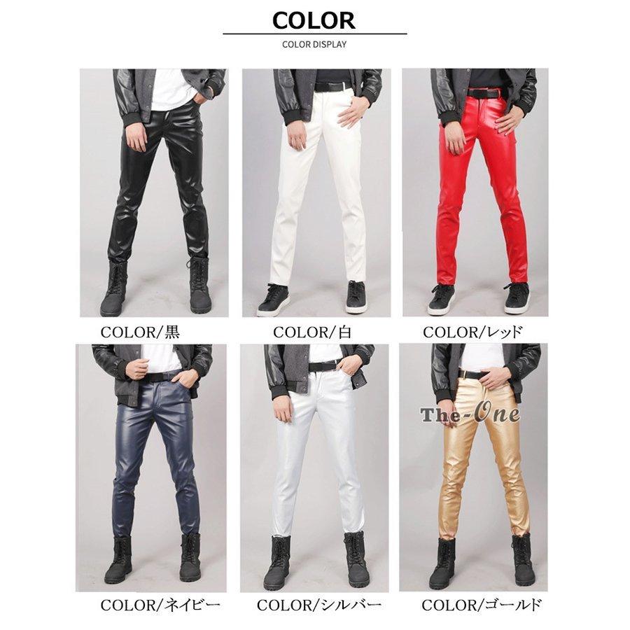 革パンツ レザーパンツ メンズ 革パン ストレッチ バイクパンツ 裏微