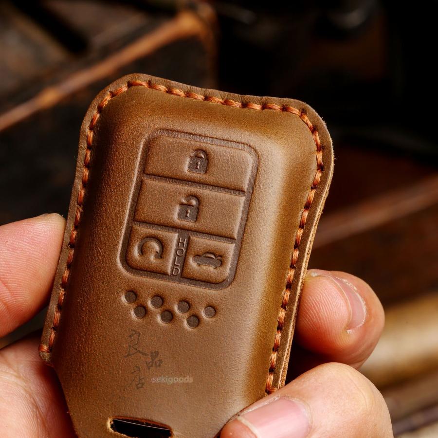 HONDA ホンダ キーケース スマートキーカバー 革 キーホルダー