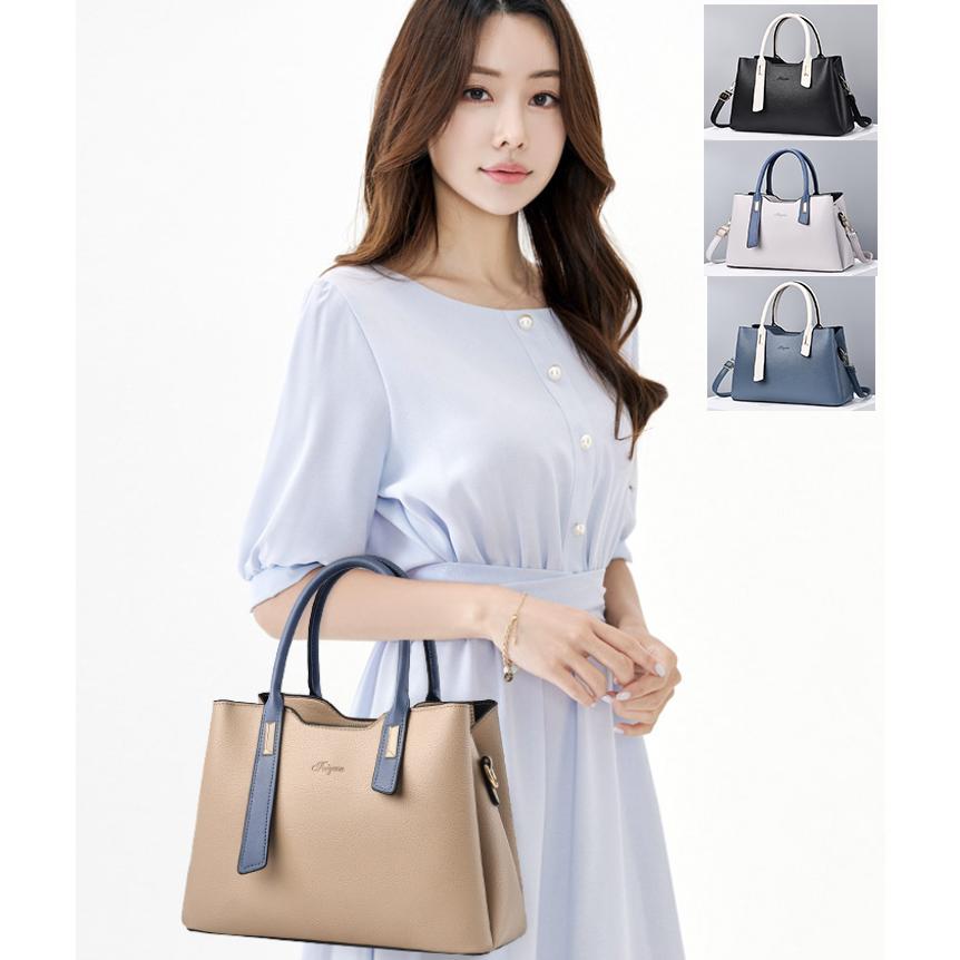 ショルダーバッグ レディース トートバッグ 2way ブラック 黒 底鋲付き