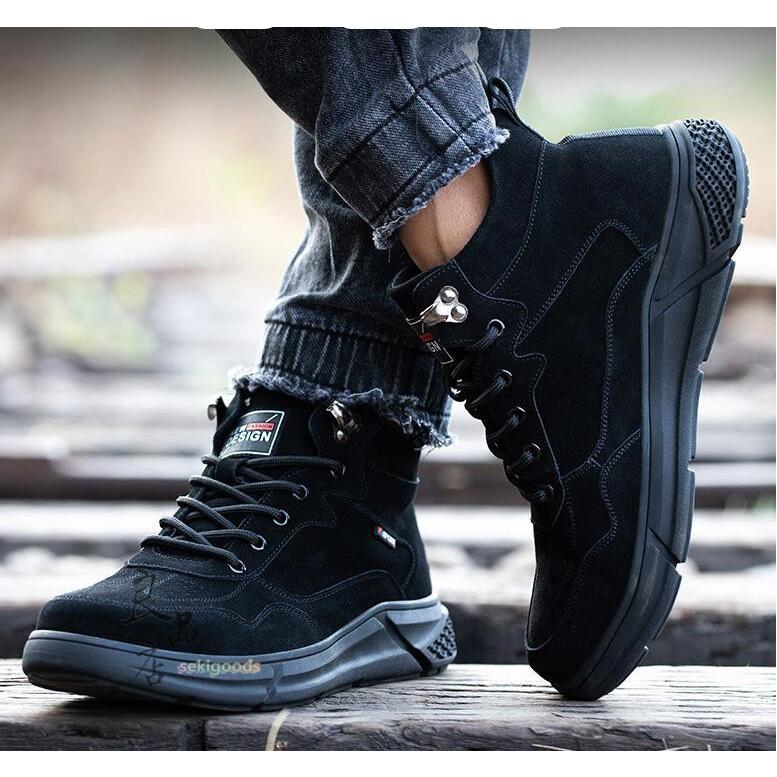 Ksmcショップ安全靴 ワークブーツ ハイカットメンズ レディース 作業靴 女性サイズ対応 セーフティーシューズ 踏み抜き防止 おしゃれ 防水 防寒 裏起毛 最大 オフ