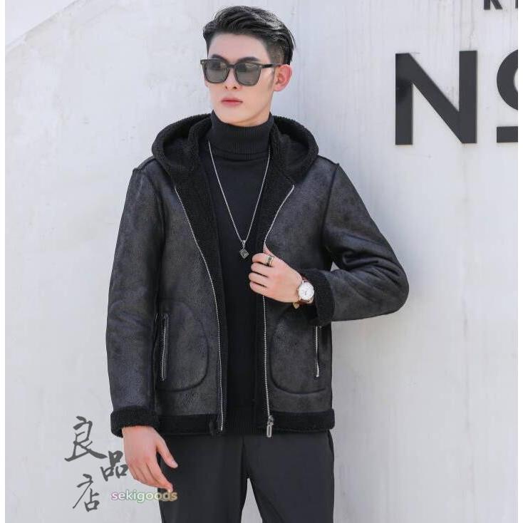 革ジャン レザージャケット メンズ ライダース ムートンジャケット コーデ 裏起毛 両面着 バイク 暖かい ビジネス 裏ポケット Seki 良品店ヤフーショップ 通販 Yahoo ショッピング