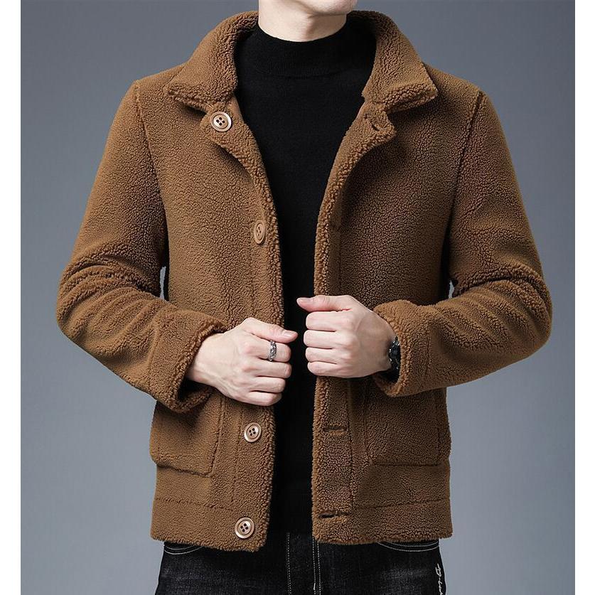 ムートンジャケット 革ジャン レザージャケット メンズ 紳士服 裏起毛