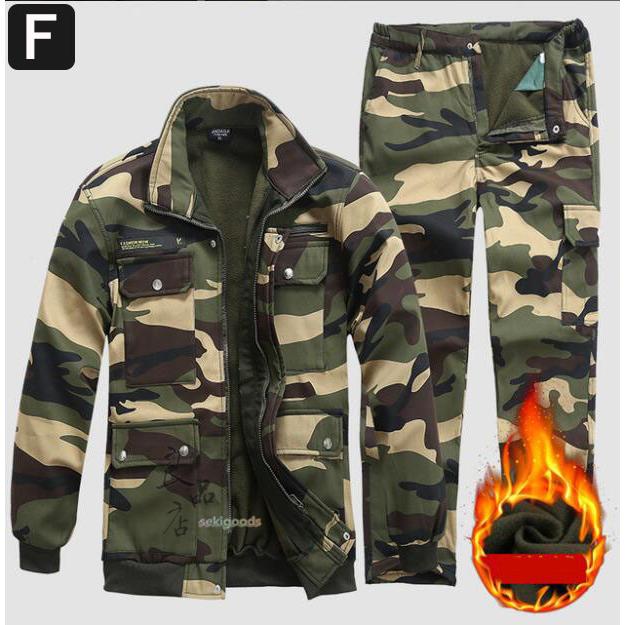 作業服 作業着 事務服 上下セット 冬用 メンズ 長袖 裏起毛 防寒着