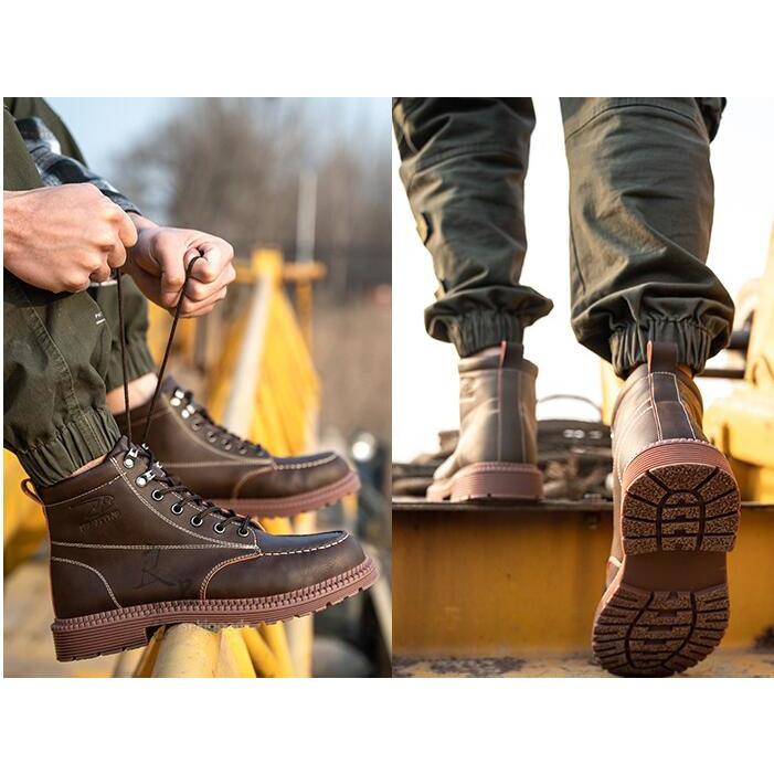 安全靴 作業靴 メンズ レディース ハイカット ブーツ 厚底 黒 あんぜん