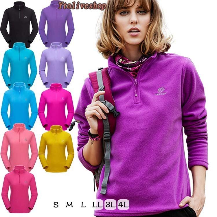 フリーストップス レディース Tシャツ 長袖 無地 ハイキング インナー タートルネック 防寒着 登山服 裏フリース Seki Yto 良品店ヤフーショップ 通販 Yahoo ショッピング