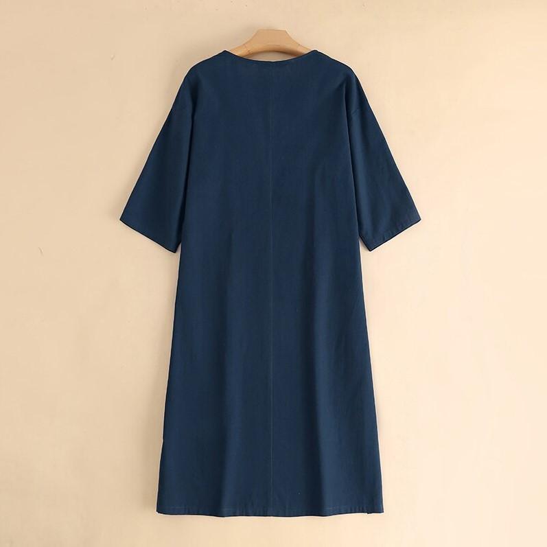 ワンピース チュニック レディース 半袖 ロング 夏 トップス