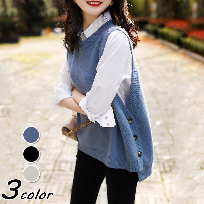 ニットベスト レディース 40代 春 秋 冬 ベストセーター ノースリープ 無地 カジュアル 韓国風 ゆったり 通勤 着痩せ 体型カバー 秋服 Seki2108 Youdearzp Cl 063 良品店ヤフーショップ 通販 Yahoo ショッピング