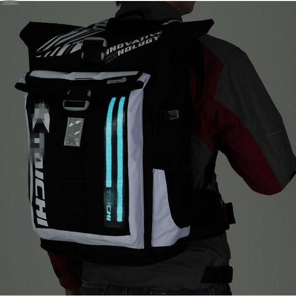 自転車 バイク リュック LED セーフティーライト内蔵 光る 自転車 バイク リュック LED セーフティーライト内蔵 光る
