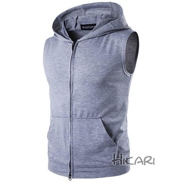 ノースリーブパーカー ジップパーカー メンズ 袖なし パーカー 薄手パーカー 夏パーカー 無地 サマー ファッション Sekihkr 良品店ヤフーショップ 通販 Yahoo ショッピング