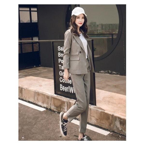 時間指定不可 スーツ2点セット テーラードジャケット パンツ レディース ジャケット ロング丈 春アウター オフィス 上品 フォーマル 入学式 卒業式 18春新作 売り切れ必至 Zoetalentsolutions Com