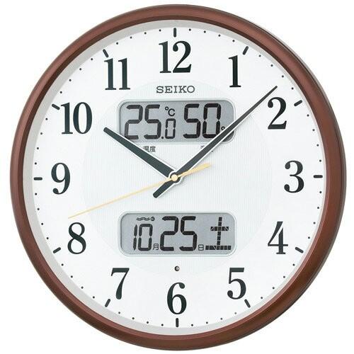 セイコー 電波掛時計 温湿度計付き 新品 KX383S SEIKO 即日出荷 セイコー 電波掛時計 カレンダー 温度・湿度表示