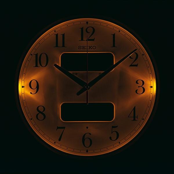 SEIKO（セイコー） 電波掛時計 KX384S 温度・湿度表示付 壁掛け