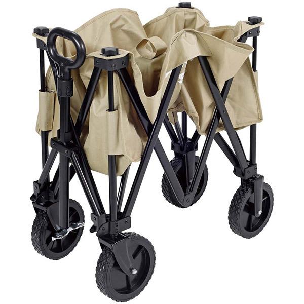 ◆未使用品◆キャプテンスタッグ(CAPTAIN STAG) アウトドアワゴン ストレッチ 伸縮4輪キャリー TYPE2(ブラウン)UL-1006 ul-1006_4.jpg