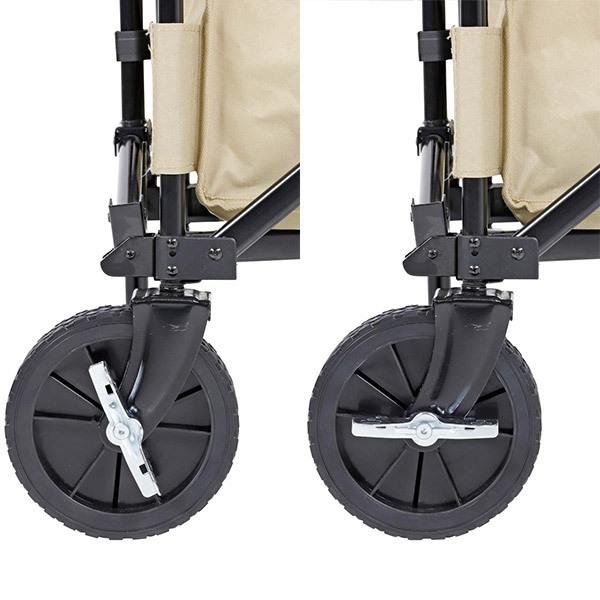 ◆未使用品◆キャプテンスタッグ(CAPTAIN STAG) アウトドアワゴン ストレッチ 伸縮4輪キャリー TYPE2(ブラウン)UL-1006 ul-1006_1.jpg