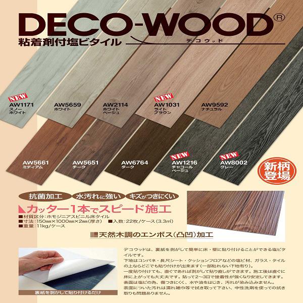 全備 直送 日時指定不可 デコウッド スノーホワイト AW1171 M9994 22枚