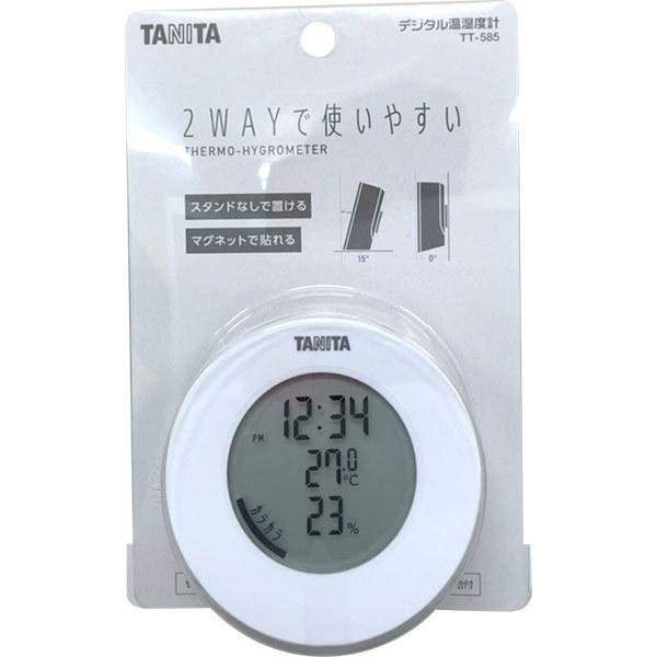 TANITA（タニタ） デジタル温湿度計 ホワイト TT-585-WH 温度計