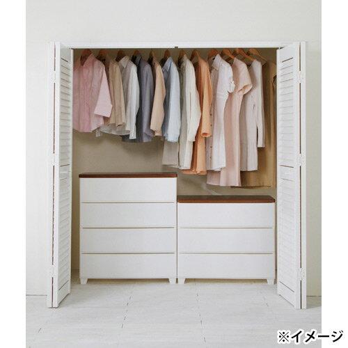 直送 日時指定不可 アイリスオーヤマ ウッドトップチェスト 幅73cm 4段 ホワイト MG-724 沖縄・離島配送不可の画像