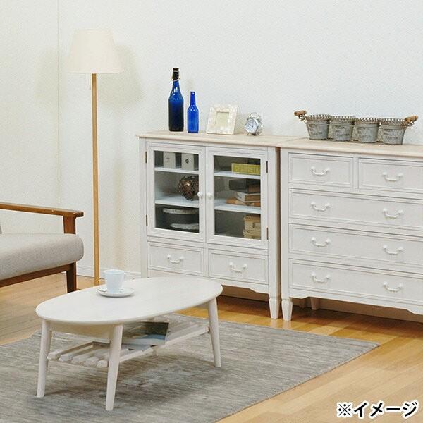 HAGIHARA ローキャビネット ホワイト HAGiHARA（萩原） キャビネット 木製 90cm 白 収納棚 扉付き おしゃれ