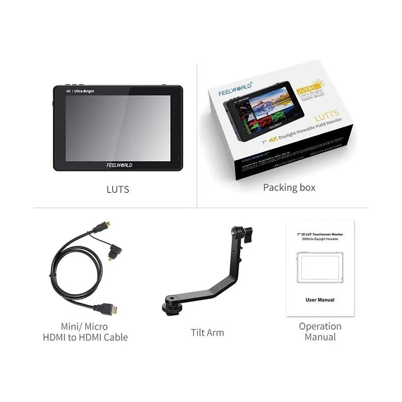 FEELWORLD LUT7 7インチ フィールドモニター 超高輝度 2200nit カメラ