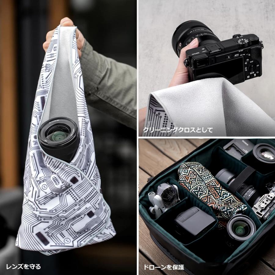 PGYTECH ラッピングクロス (迷路柄) Mサイズ 450mm×450mm カメラ保護